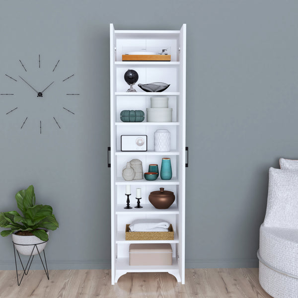[en.casa] 2-deurs kast Strömsund met planken 177,5x48,5x32 cm - 4 varianten