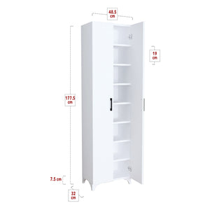 [en.casa] 2-deurs kast Strömsund met planken 177,5x48,5x32 cm - 4 varianten