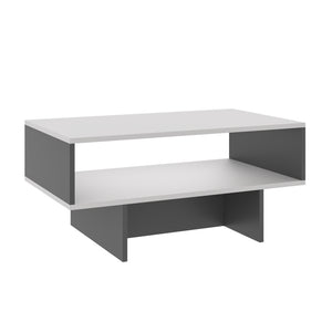 Table basse Mjölby avec espace de rangement 37 x 80 x 45 cm [en.casa]