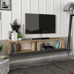 Meuble TV Toivakka 135 x 31 x 25 cm [en.casa]