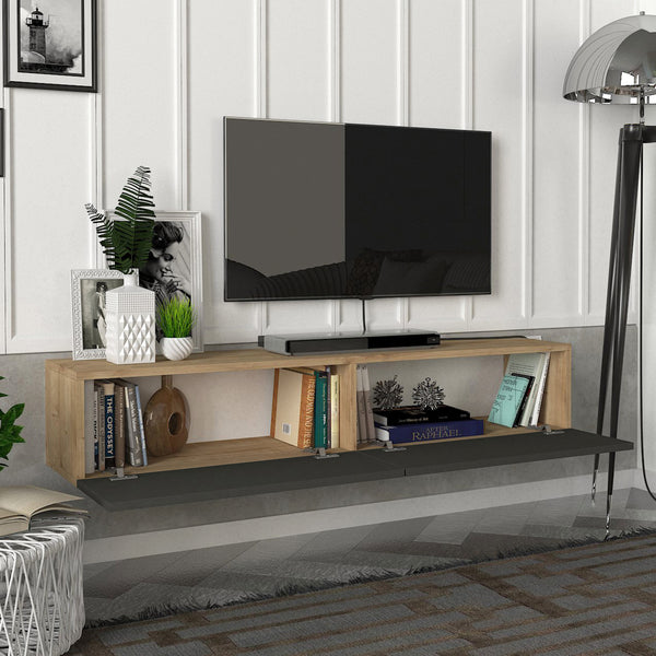 Meuble TV Toivakka 135 x 31 x 25 cm [en.casa]