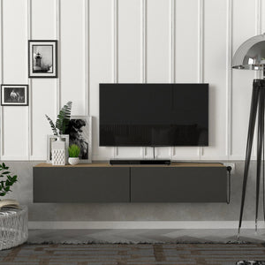 Meuble TV Toivakka 135 x 31 x 25 cm [en.casa]