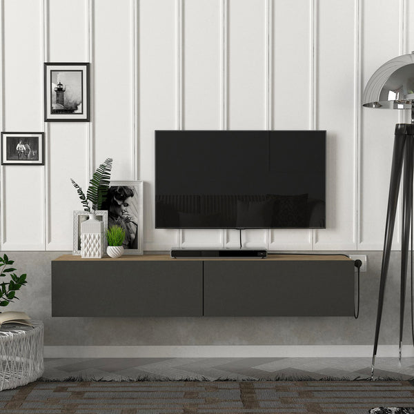Meuble TV Toivakka 135 x 31 x 25 cm [en.casa]