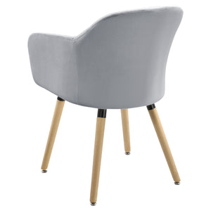 Fauteuil eetkamerstoel Dover 83x57,5x57 cm stof - 2 kleuren