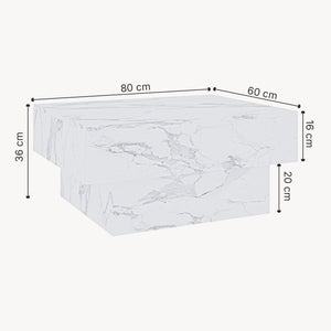 Table basse extensible Lens 80 x 60 x 36 cm [en.casa] 
