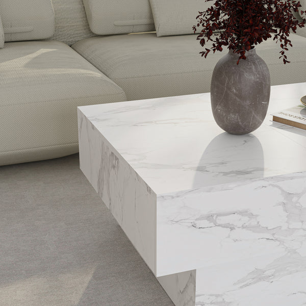 Table basse extensible Lens 80 x 60 x 36 cm [en.casa] 