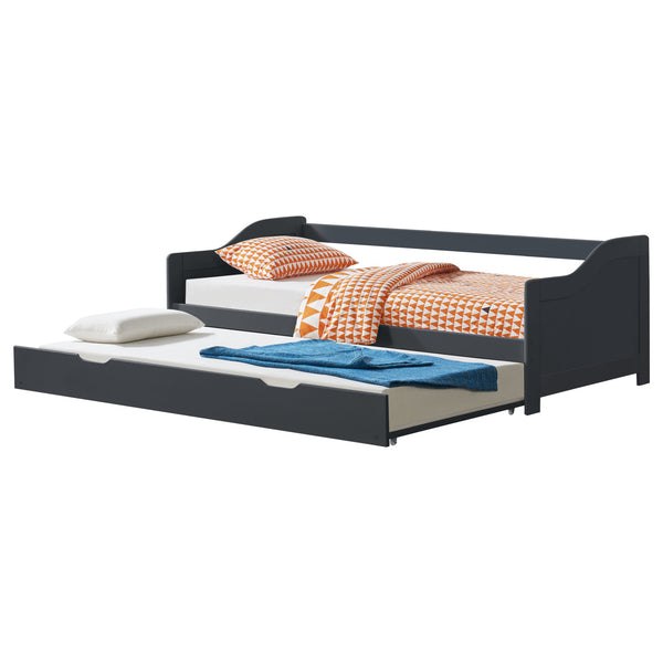 Bedbank tienerbed met onderschuifbed en bedbodem - verschillende kleuren