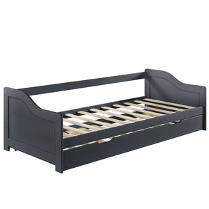Bedbank tienerbed met onderschuifbed en bedbodem - verschillende kleuren
