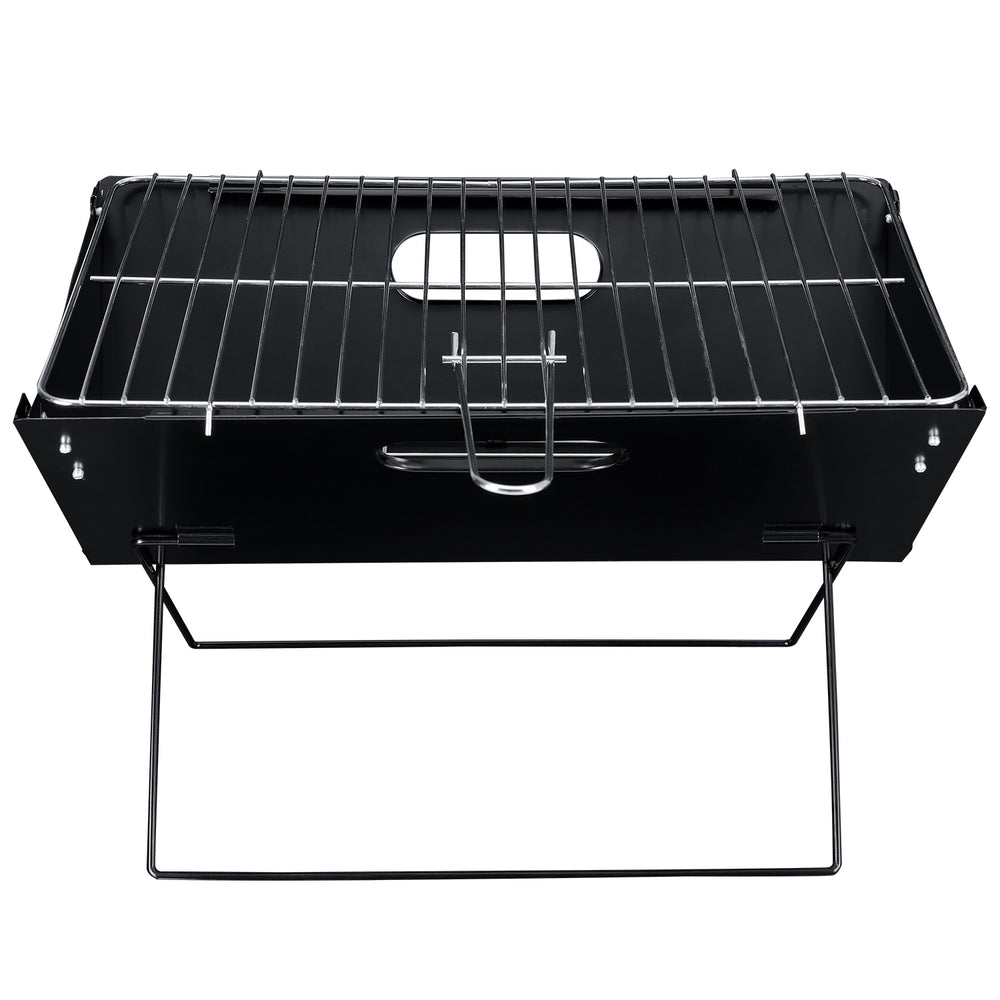 Barbecue BBQ Grille Pliable Portable avec Sac pour Camping Pique-Nique Plage Acier Noir 45 cm x 30 cm x 30 cm [pro.tec] 