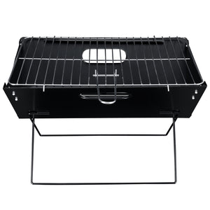 Barbecue BBQ Grille Pliable Portable avec Sac pour Camping Pique-Nique Plage Acier Noir 45 cm x 30 cm x 30 cm [pro.tec] 