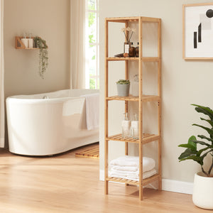 Standregal Lierne Bamboe Natuur [en.casa] - premiumXL