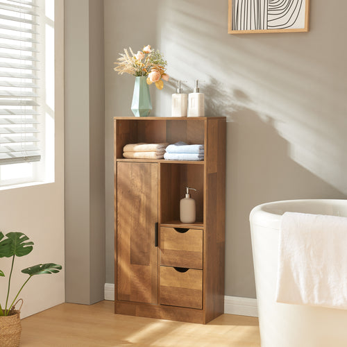 Armoire de salle de bain Namsskogan effet noyer noir [en.casa]