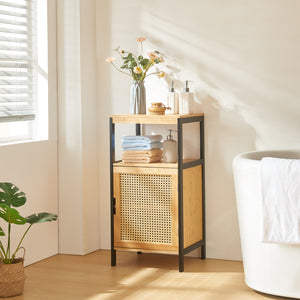 Badkast Tervola 80x40x35cm Bamboe Zwart [en.casa] - premiumXL