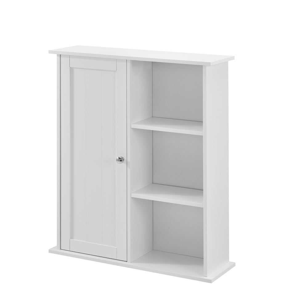 Vintage kolomkast badkamerkast 71x60x18 cm wit