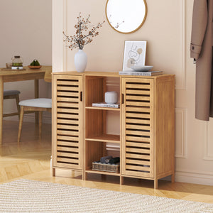 Dressoir Hakseri bamboe 87x99x33 cm naturel [en.casa]