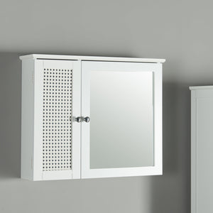 Armoire à miroir Karlsøy 50x60x15cm blanc [en.casa] - premiumXL