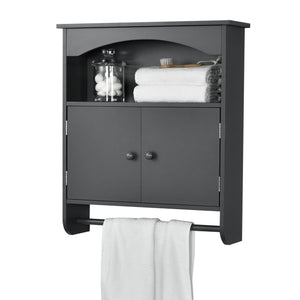 Badkamerkast Graz voor wandmontage met handdoekhouder 61,3x53x15,5 cm - 2 varianten