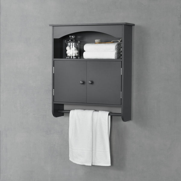 Badkamerkast Graz voor wandmontage met handdoekhouder 61,3x53x15,5 cm - 2 varianten