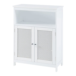 Armoire basse de salle de bain Karlsøy MDF PVC blanc [en.casa]