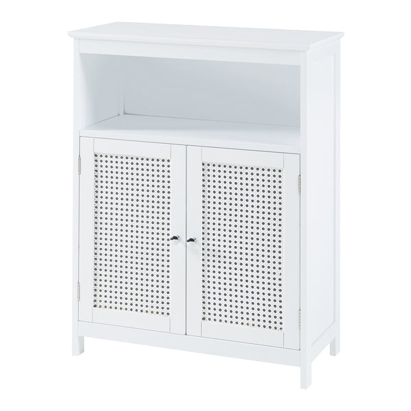 Armoire basse de salle de bain Karlsøy MDF PVC blanc [en.casa]