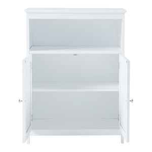 Armoire basse de salle de bain Karlsøy MDF PVC blanc [en.casa]