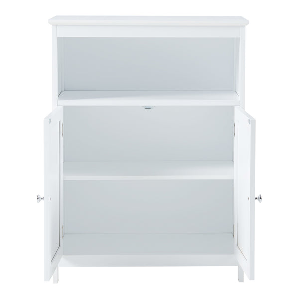 Armoire basse de salle de bain Karlsøy MDF PVC blanc [en.casa]