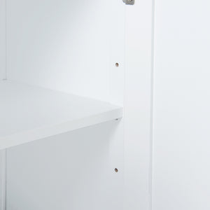 Armoire basse de salle de bain Karlsøy MDF PVC blanc [en.casa]