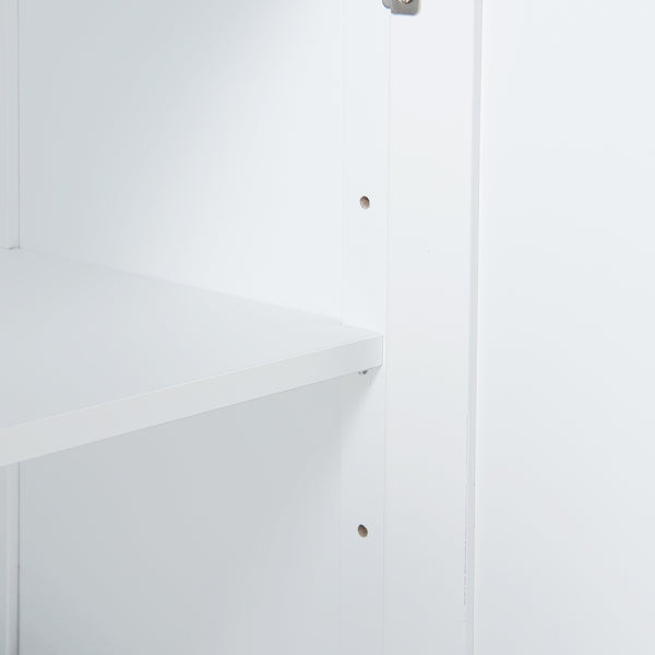 Armoire basse de salle de bain Karlsøy MDF PVC blanc [en.casa]