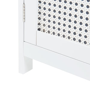 Armoire basse de salle de bain Karlsøy MDF PVC blanc [en.casa]