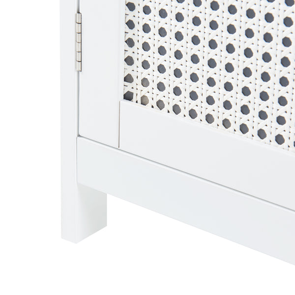 Armoire basse de salle de bain Karlsøy MDF PVC blanc [en.casa]