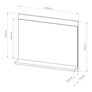 Miroir pour salle de bains Krildihana 60 x 50 x 12 cm [en.casa]