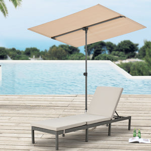 Parasol Carsoli inclinable à 360° rectangulaire 180 x 130 cm [pro.tec]