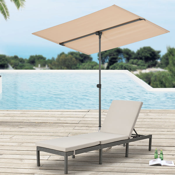 Parasol Carsoli inclinable à 360° rectangulaire 180 x 130 cm [pro.tec]