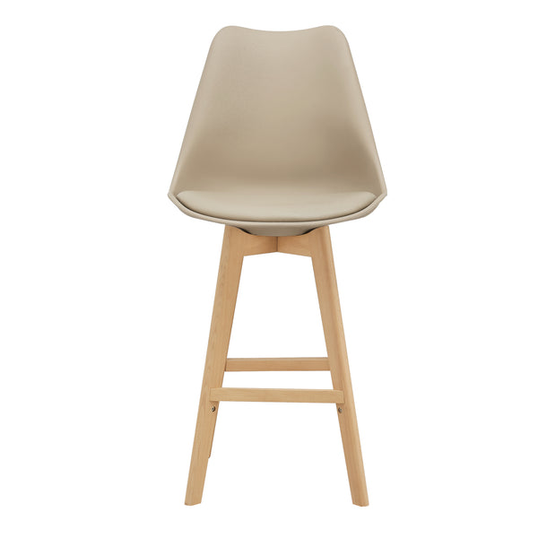 Lot de 2 Tabourets de Bar Lublin Similicuir Hêtre [en.casa] 