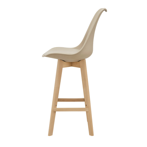 Lot de 2 Tabourets de Bar Lublin Similicuir Hêtre [en.casa] 