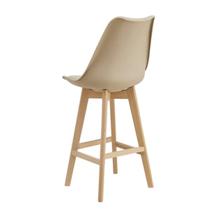 Lot de 2 Tabourets de Bar Lublin Similicuir Hêtre [en.casa] 