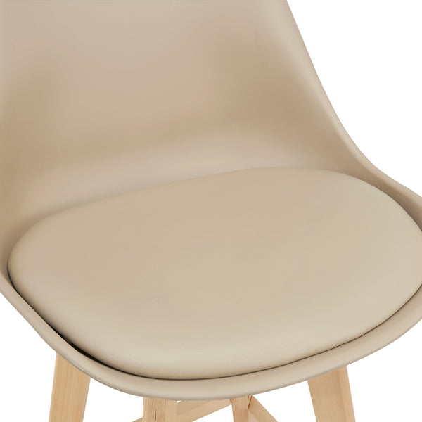 Lot de 2 Tabourets de Bar Lublin Similicuir Hêtre [en.casa] 
