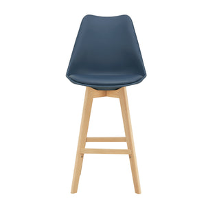 Lot de 2 Tabourets de Bar Lublin Similicuir Hêtre [en.casa] 