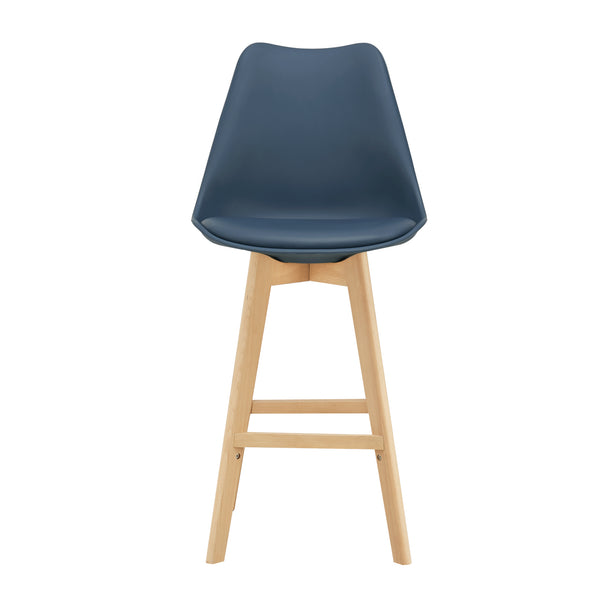Lot de 2 Tabourets de Bar Lublin Similicuir Hêtre [en.casa] 