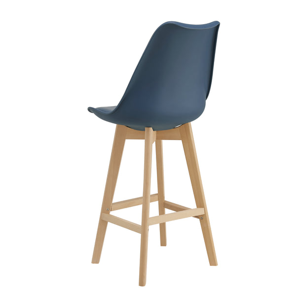 Lot de 2 Tabourets de Bar Lublin Similicuir Hêtre [en.casa] 