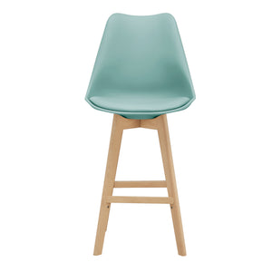 Lot de 2 Tabourets de Bar Lublin Similicuir Hêtre [en.casa] 
