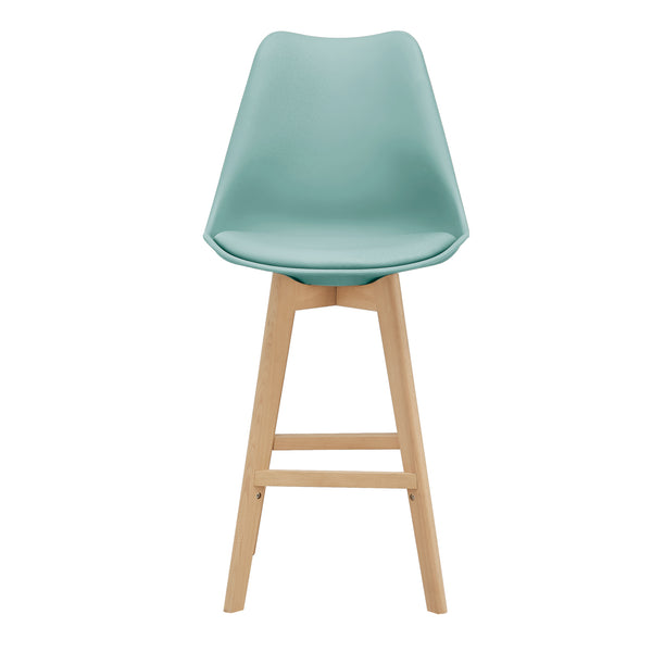 Lot de 2 Tabourets de Bar Lublin Similicuir Hêtre [en.casa] 