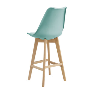 Lot de 2 Tabourets de Bar Lublin Similicuir Hêtre [en.casa] 