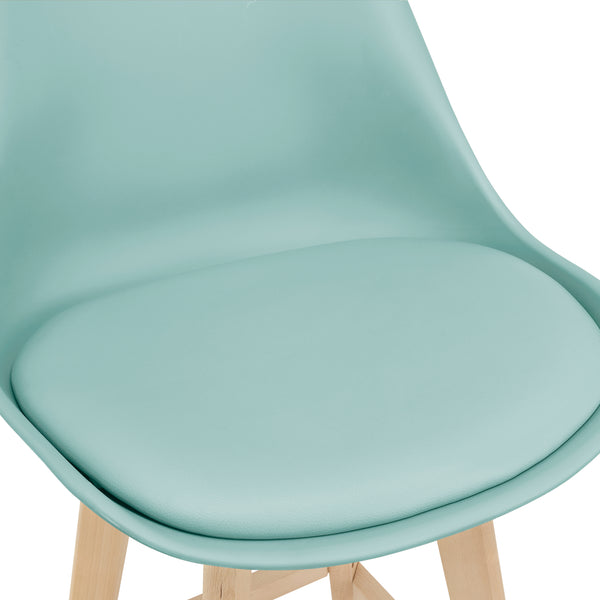 Lot de 2 Tabourets de Bar Lublin Similicuir Hêtre [en.casa] 