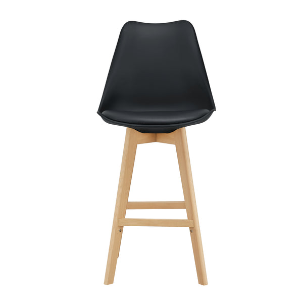 Lot de 2 Tabourets de Bar Lublin Similicuir Hêtre [en.casa] 