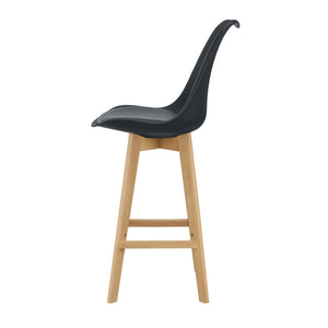 Lot de 2 Tabourets de Bar Lublin Similicuir Hêtre [en.casa] 