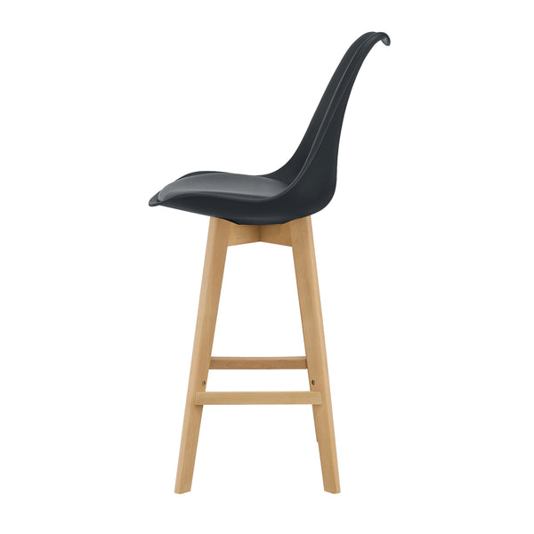 Lot de 2 Tabourets de Bar Lublin Similicuir Hêtre [en.casa] 