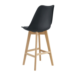 Lot de 2 Tabourets de Bar Lublin Similicuir Hêtre [en.casa] 