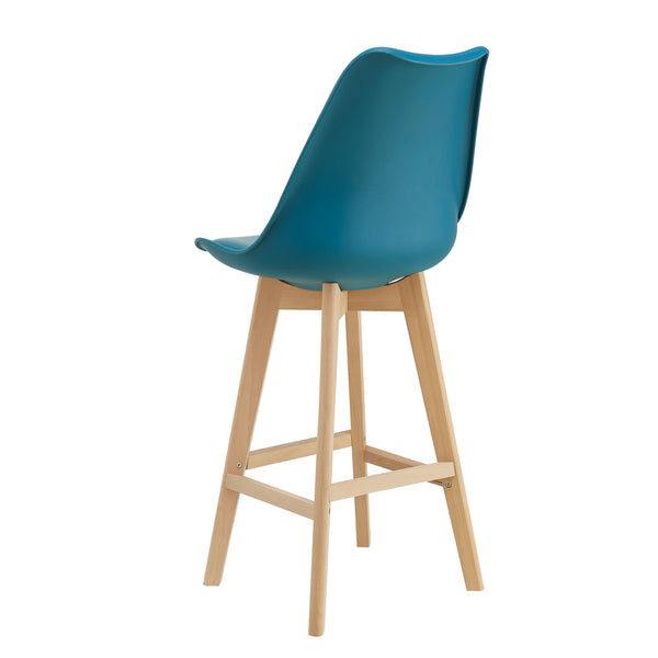 Lot de 2 Tabourets de Bar Lublin Similicuir Hêtre [en.casa] 