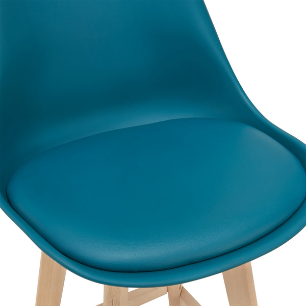 Lot de 2 Tabourets de Bar Lublin Similicuir Hêtre [en.casa] 